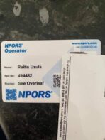 Npors Operator card